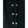 Elegant Green Wool-Mohair Blend Cardigan