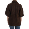 Brown mohair knitted cardigan