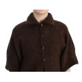 Brown mohair knitted cardigan