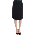 Black wool pencil skirt