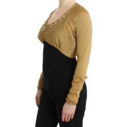 Gold embellished gold shrug