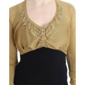 Gold embellished gold shrug