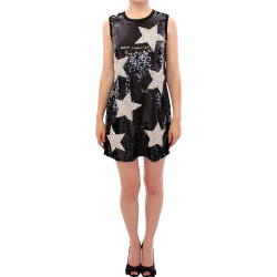Masterpiece black crystal swarovski stars sheath dress