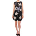 Masterpiece black crystal swarovski stars sheath dress