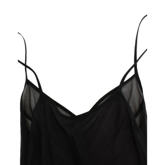 Black long sleeve silk dress