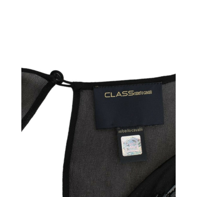 Black long sleeve silk dress