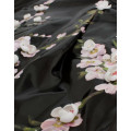 Black patent floral HANDPAINTED dress