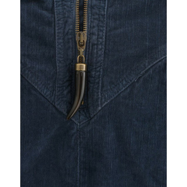 Blue corduroy pencil skirt