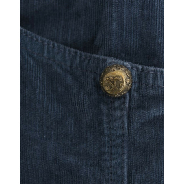 Blue corduroy pencil skirt