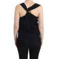 Elegant Black Tank Top with Logo Detail