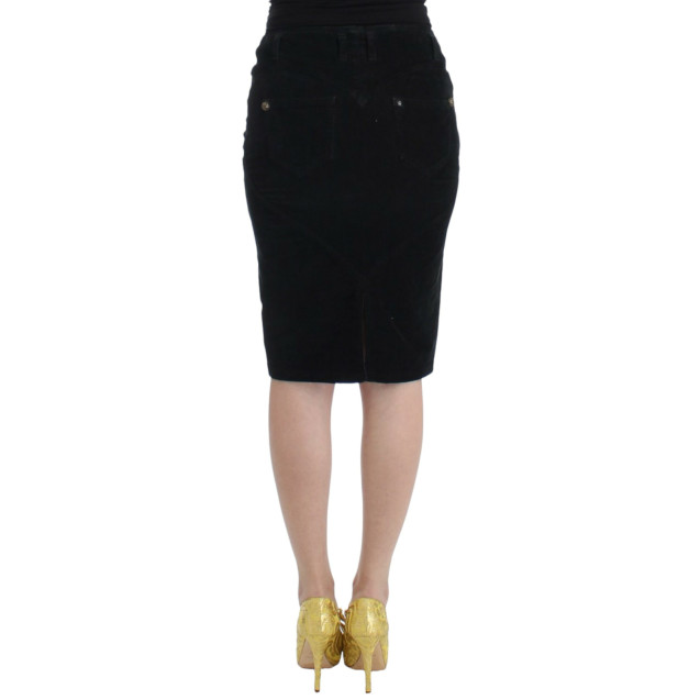 Black Corduroy Pencil Skirt