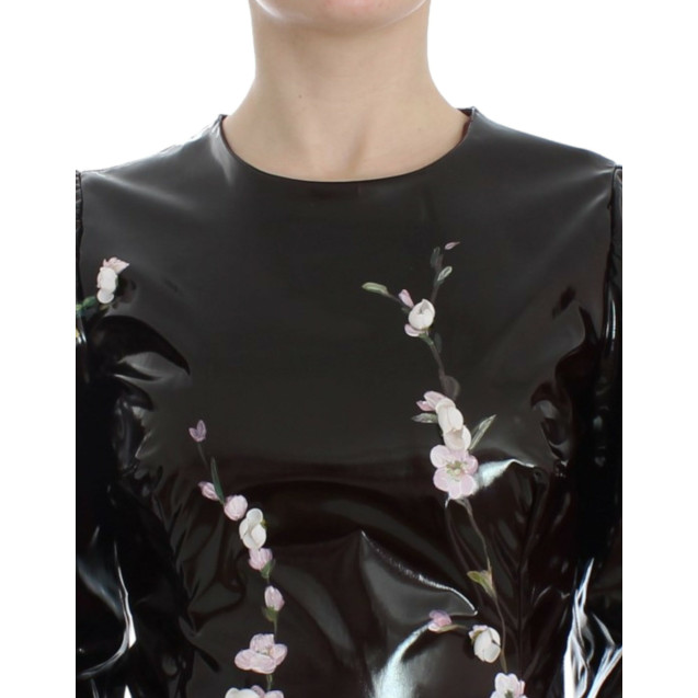 Black floral 3/4 Sleeve sheath dress