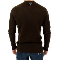 Brown striped crewneck sweater
