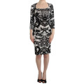 Black Printed Sheath Dress