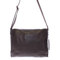 Woven Leather Messenger Shoulder Bag