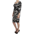 Black Printed Sheath Dress
