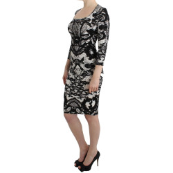 Black Printed Sheath Dress