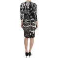 Black Printed Sheath Dress