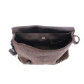 Woven Leather Messenger Shoulder Bag