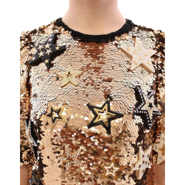 Masterpiece gold sequined crystal swarovski dress