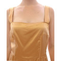 Bronze silk sheath dress