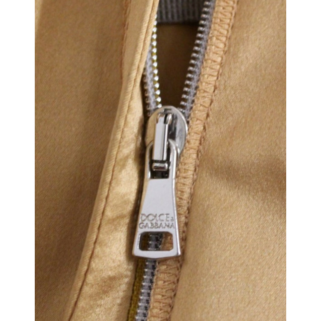 Bronze silk sheath dress