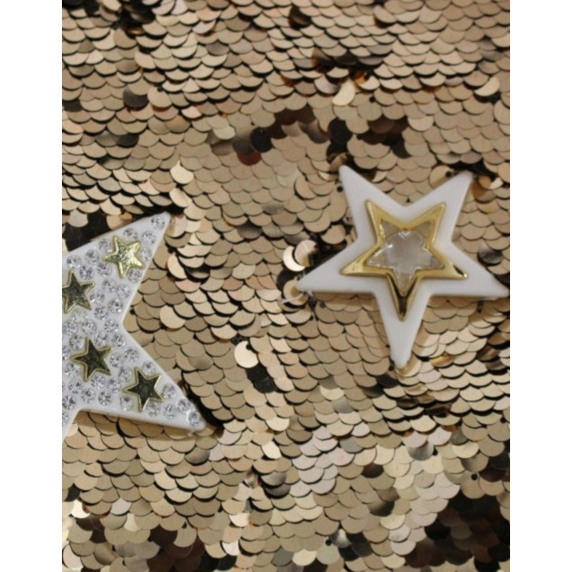 Masterpiece gold sequined crystal swarovski dress