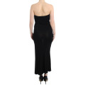 Elegant Strapless Black Maxi Dress