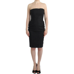 Gray strapless dress