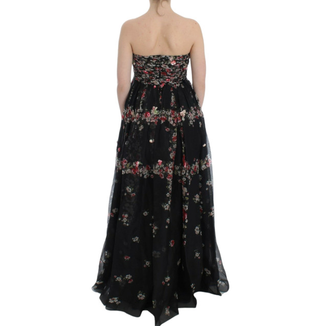 Elegant Strapless Silk Maxi Dress