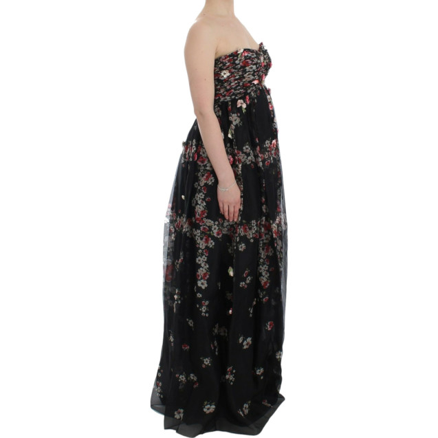 Elegant Strapless Silk Maxi Dress