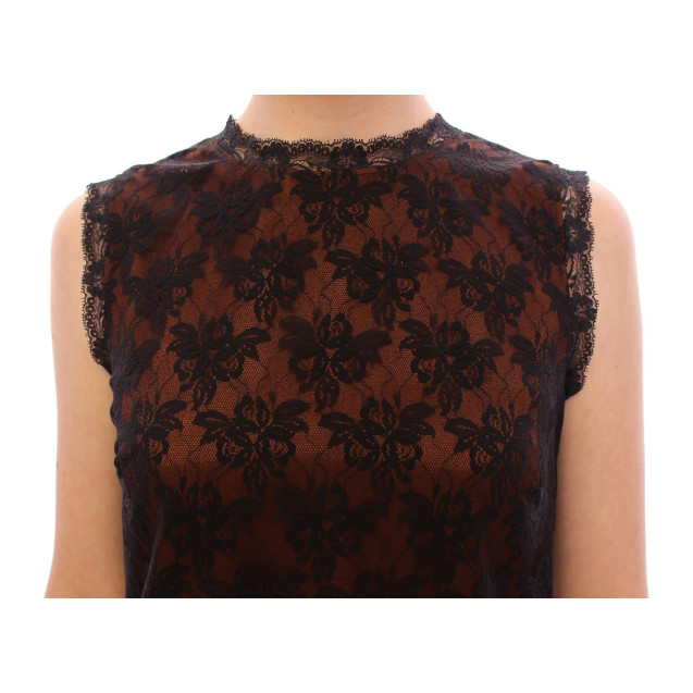 Elegant Floral Lace Shift Mini Dress