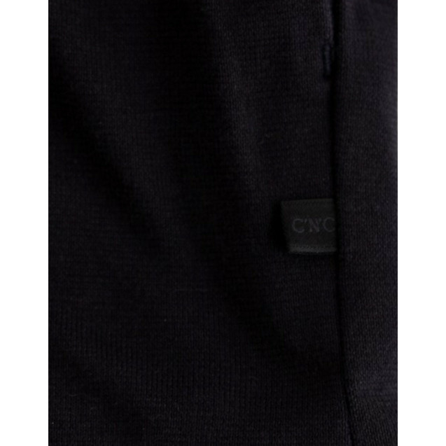 Blue hooded cotton sweater