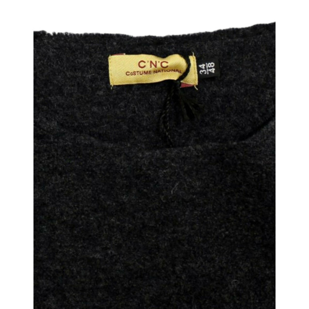 Gray wool crewneck sweater