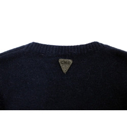 Chic Blue Striped Crewneck Sweater Pullover