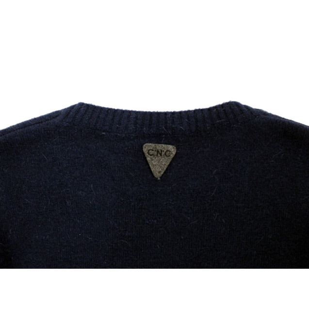 Chic Blue Striped Crewneck Sweater Pullover