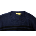 Chic Blue Striped Crewneck Sweater Pullover