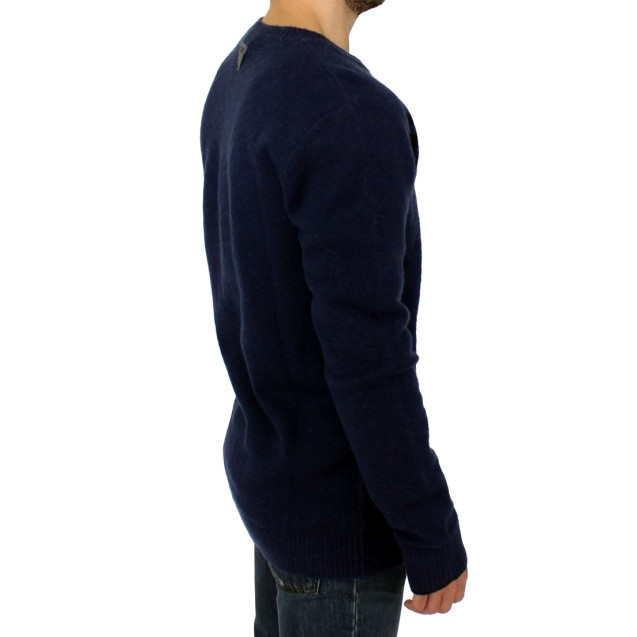 Chic Blue Striped Crewneck Sweater Pullover