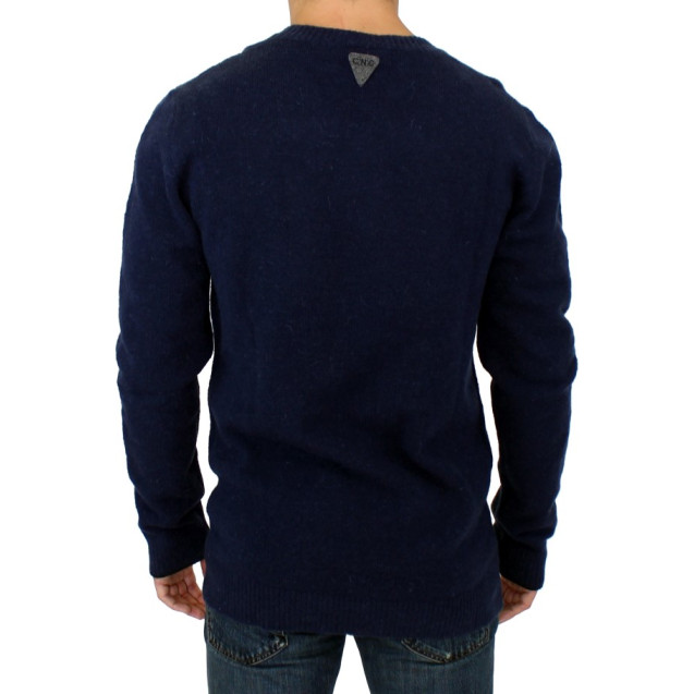 Chic Blue Striped Crewneck Sweater Pullover