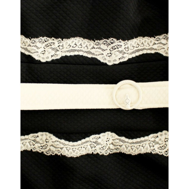 Black lace sheath dress