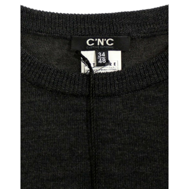 Gray crewneck pullover sweater