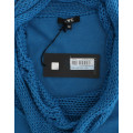 Blue knitted scoopneck sweater