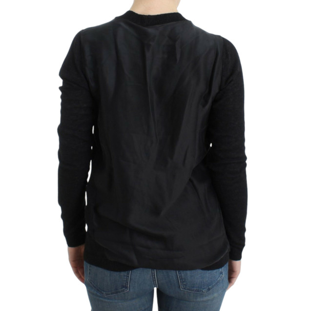 Gray wool alpaca cardigan