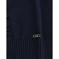 Dark blue V-neck wool sweater