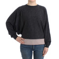 Chic Gray Batwing Lightweight Sweater