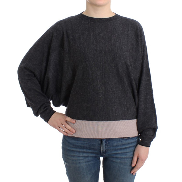 Chic Gray Batwing Lightweight Sweater