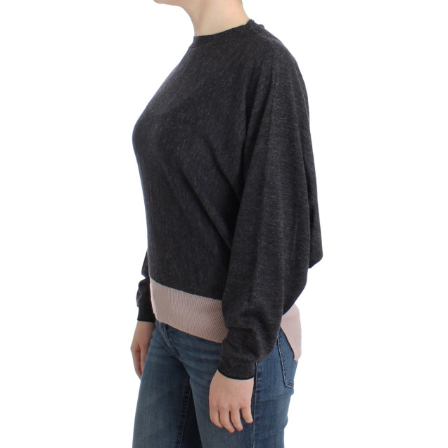Chic Gray Batwing Lightweight Sweater