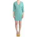 Green 3/4 sleeved sheath dress