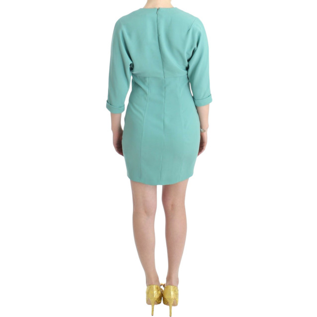 Green 3/4 sleeved sheath dress